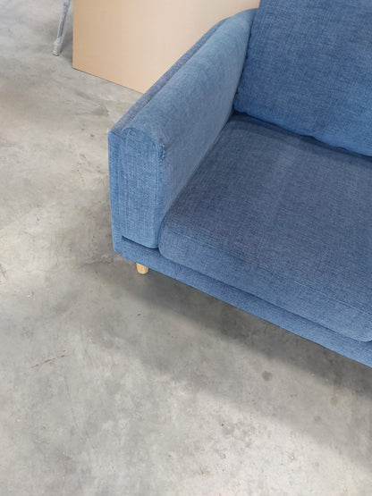John Lewis Harbour Corner Sofa Easy Clean Chunky Chenille Navy