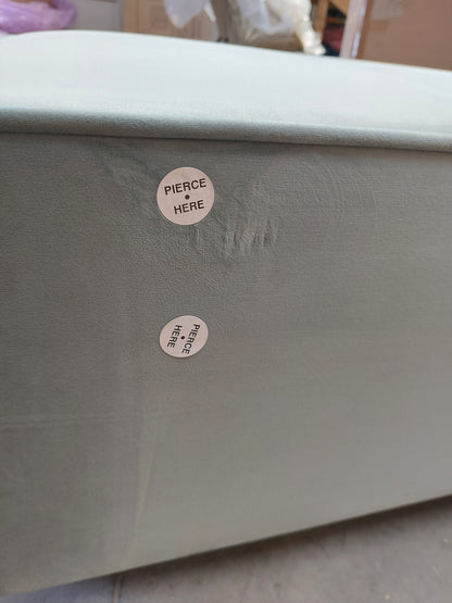 John Lewis Pocket Sprung 2 Drawer Divan Base, Double, Deep Velvet Eau De Nil