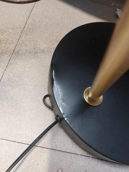 John Lewis Metal Arc Floor Lamp, Black/Brass