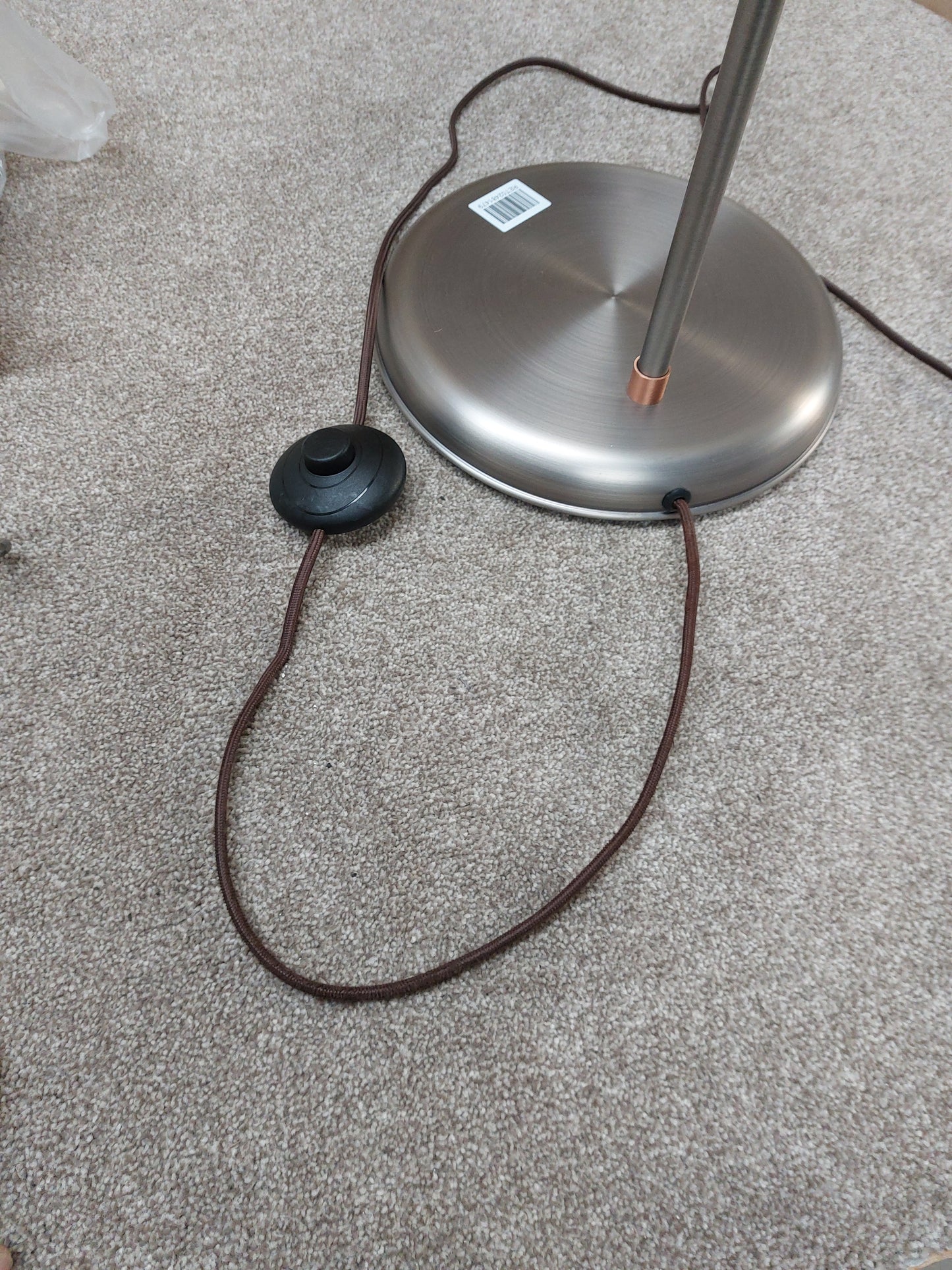 John Lewis Baldwin Floor Lamp, Copper/Pewter