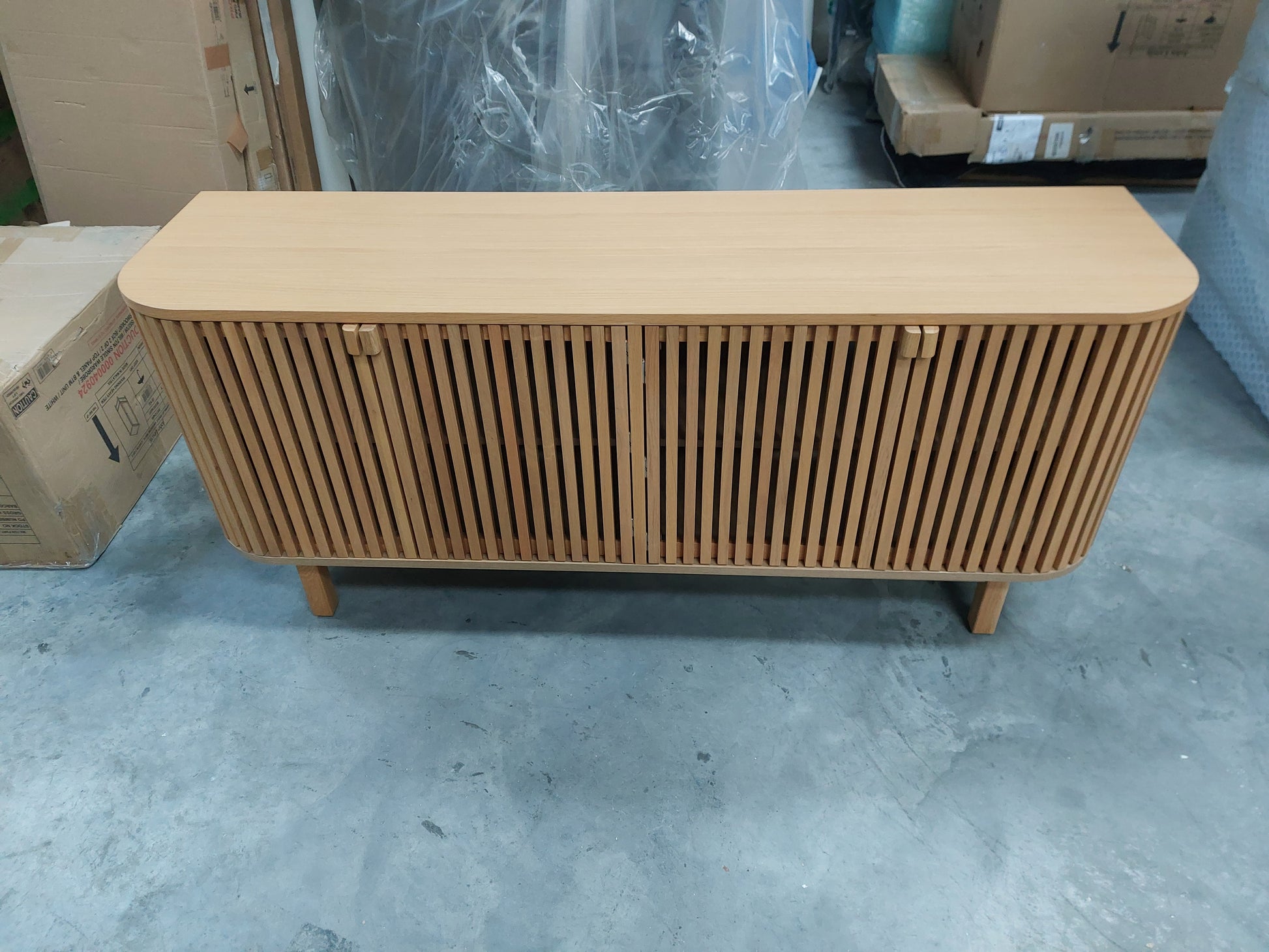 John Lewis Slatted TV Stand Sideboard for TVs up to 60", Oak