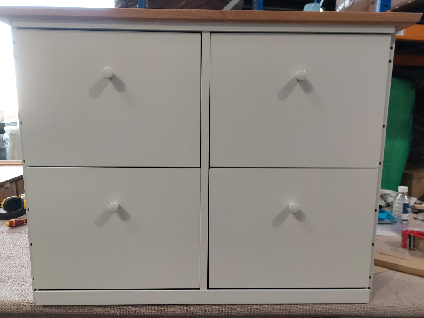 ANYDAY Wilton Shoe Storage Cabinet Linen