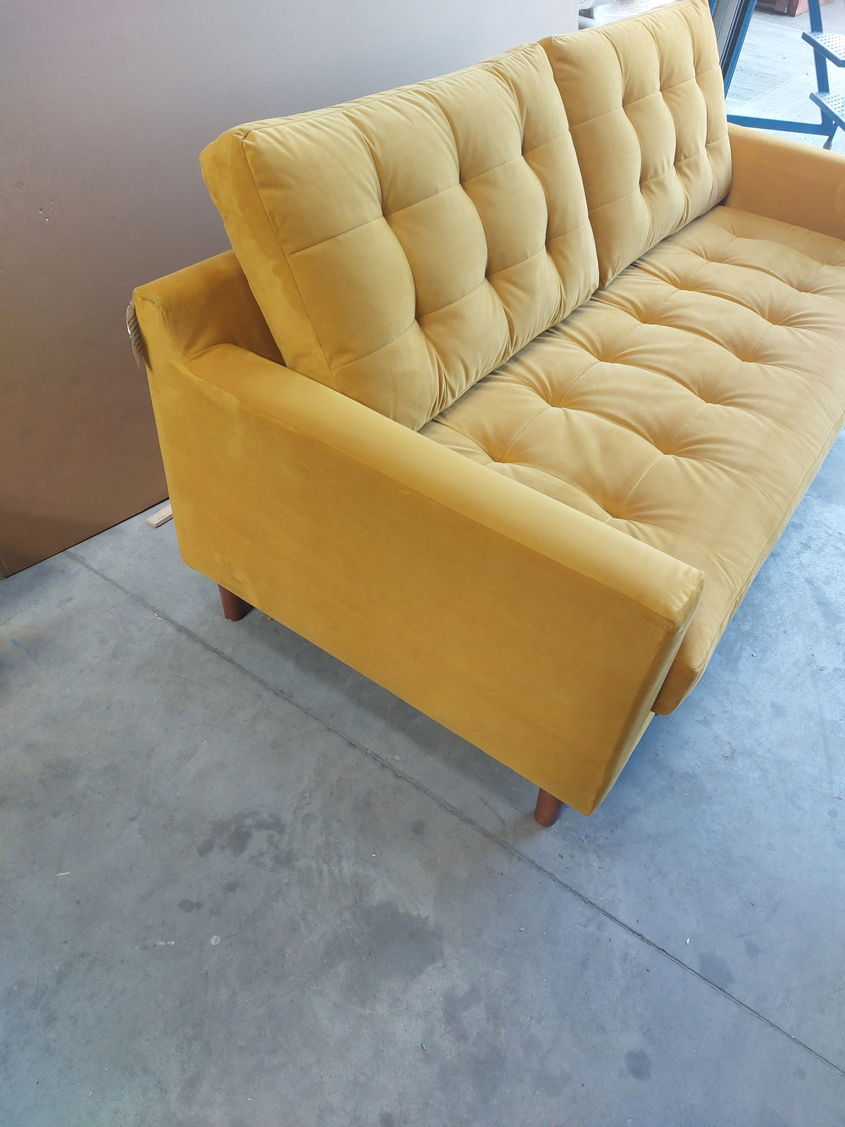 John Lewis Draper II Large 3 Seater Sofa Plush Velvet Honey