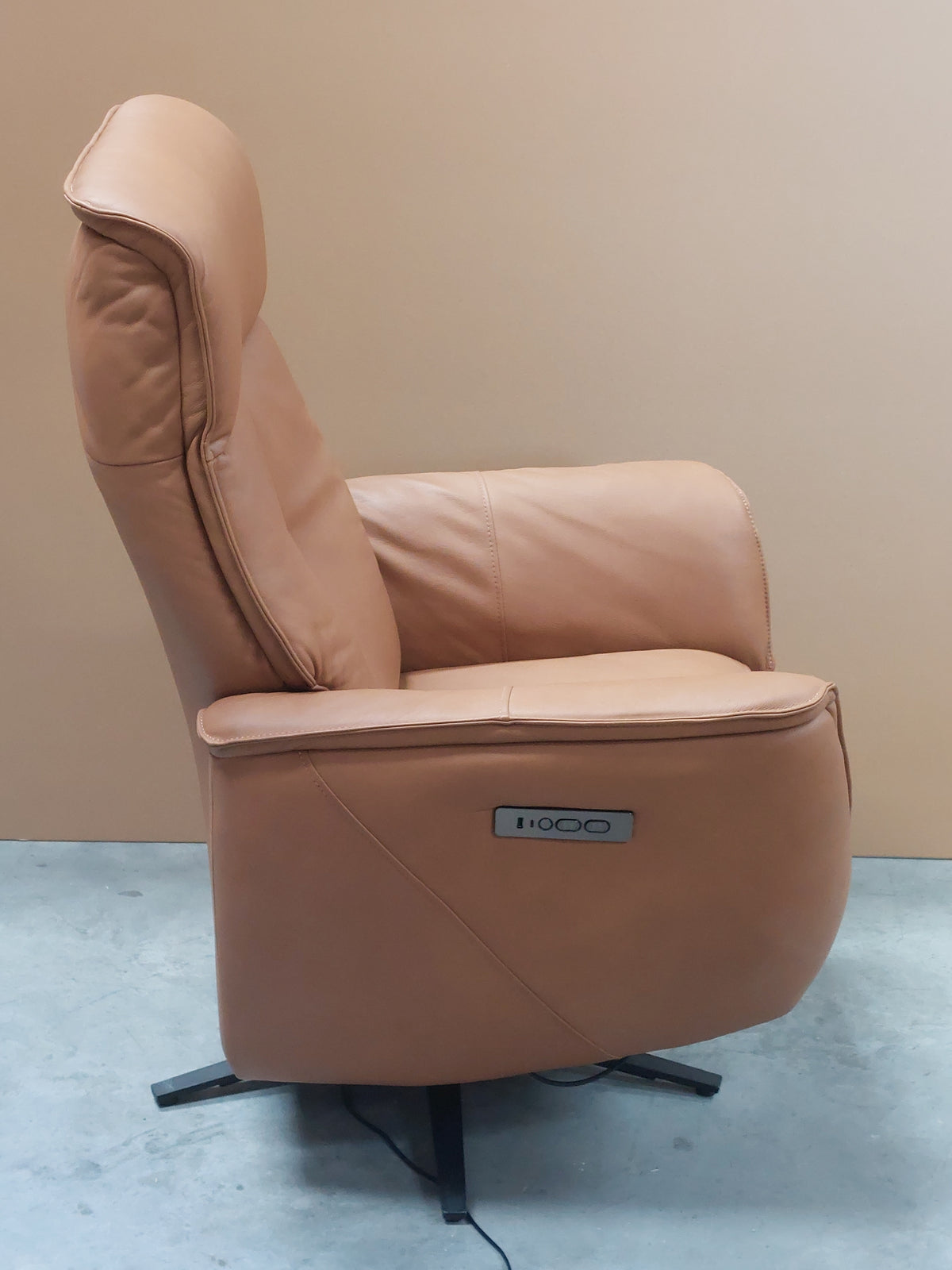 John Lewis Float Zero Gravity Power Recliner Leather Chair, Tan Leather