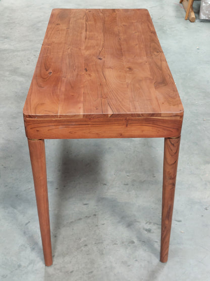 Swoon Bjorn Desk Dark Brown Acacia & Brass