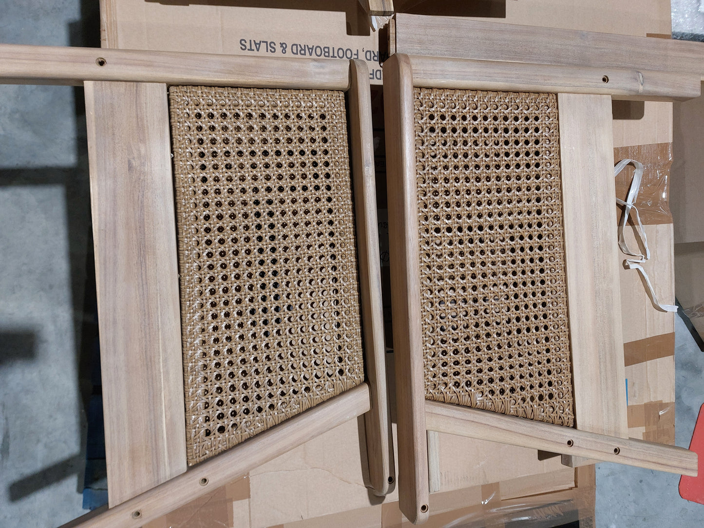 John Lewis Woven Rattan Panel Acacia Wood Garden Lounge Chair, Natural