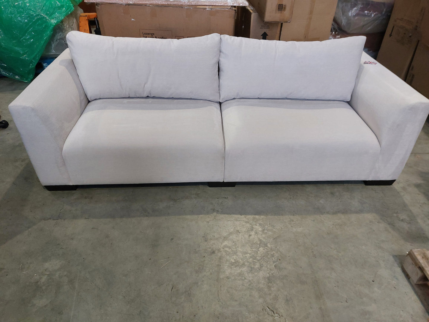 John Lewis Tokyo Grand 4 Seater Sofa Aquaclean Titan Oyster White