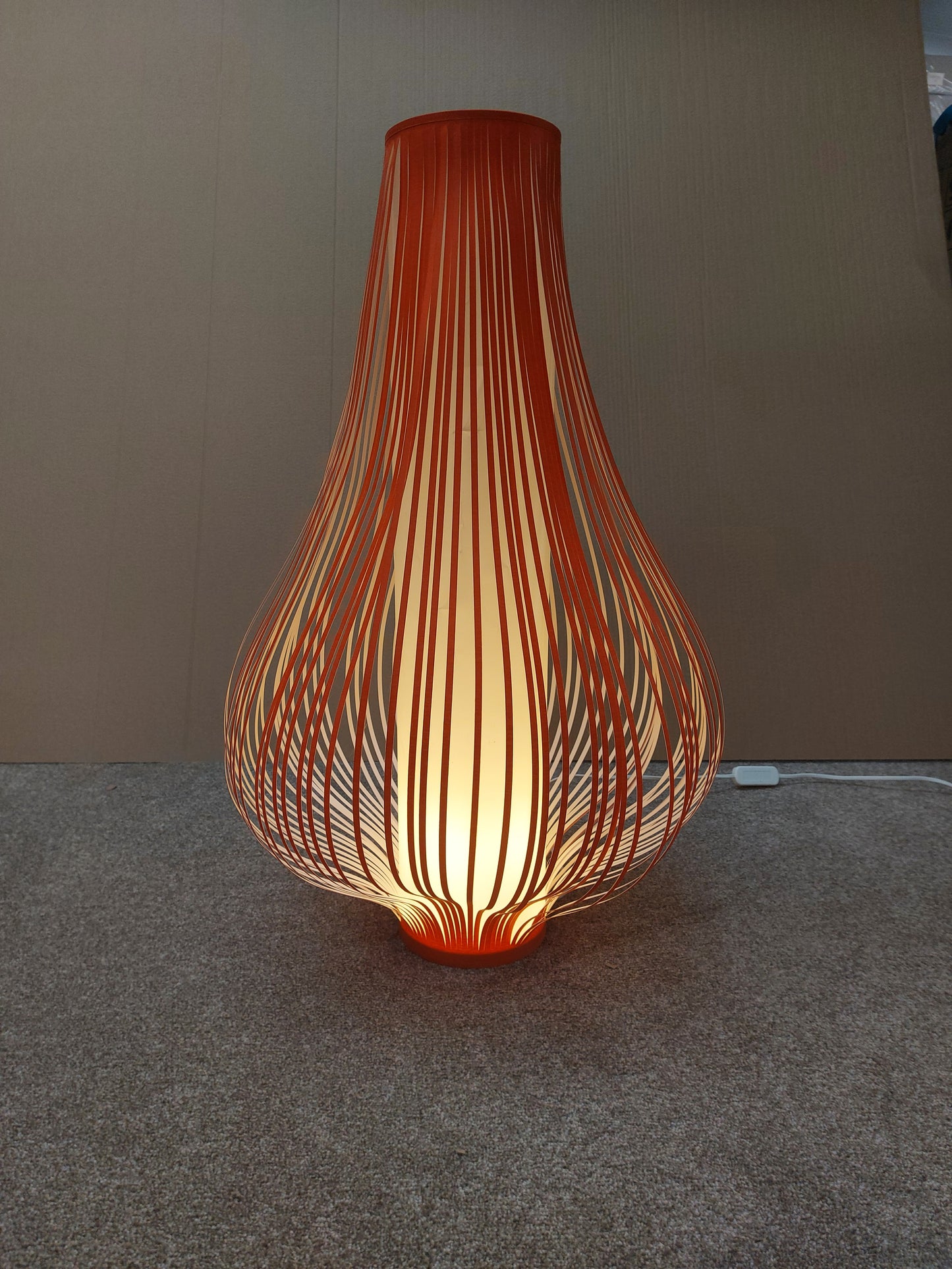 John Lewis & Partners Harmony Ribbon Large Table Lamp, Red