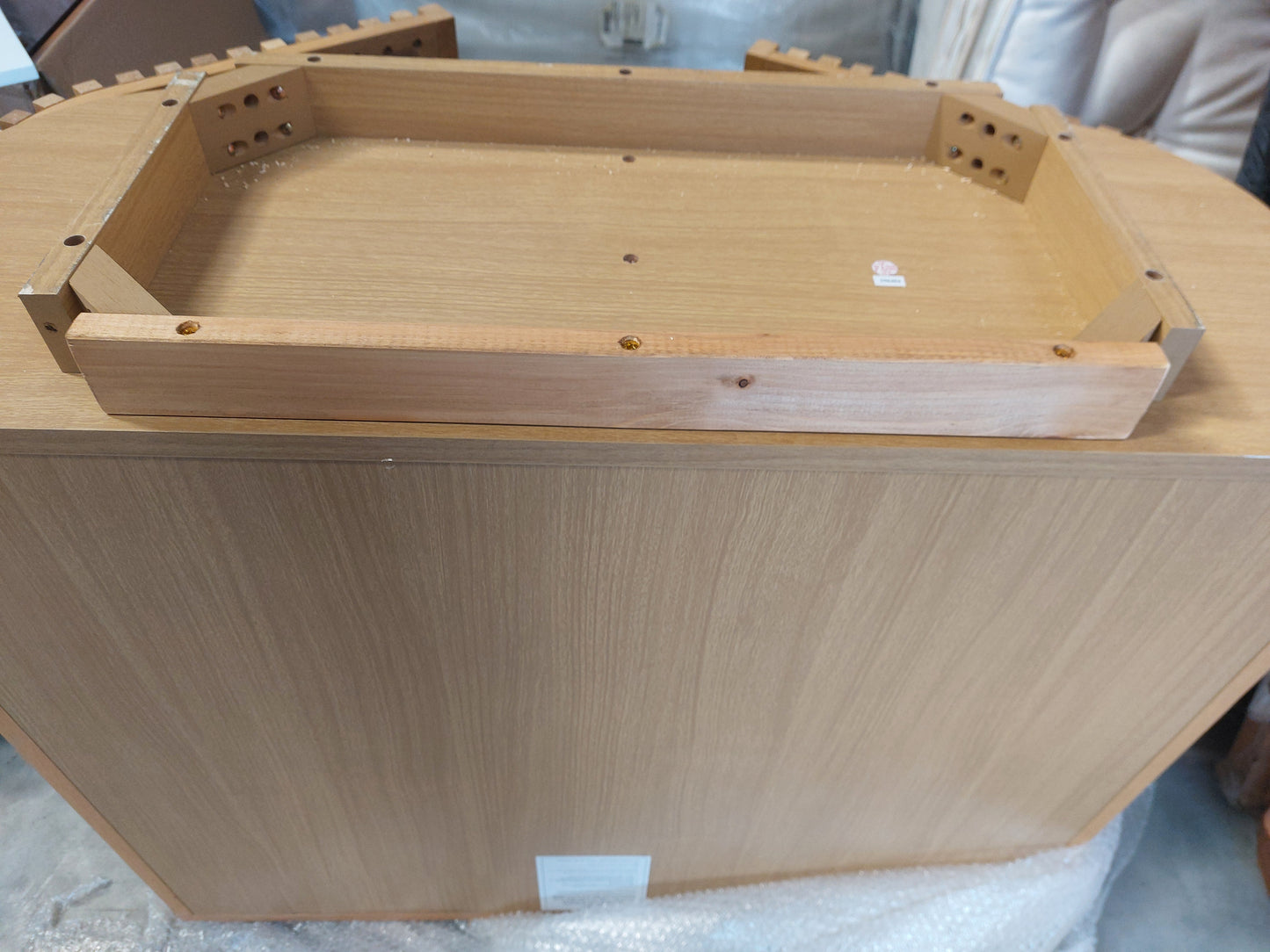 John Lewis Slatted 2 Door Cabinet, Natural