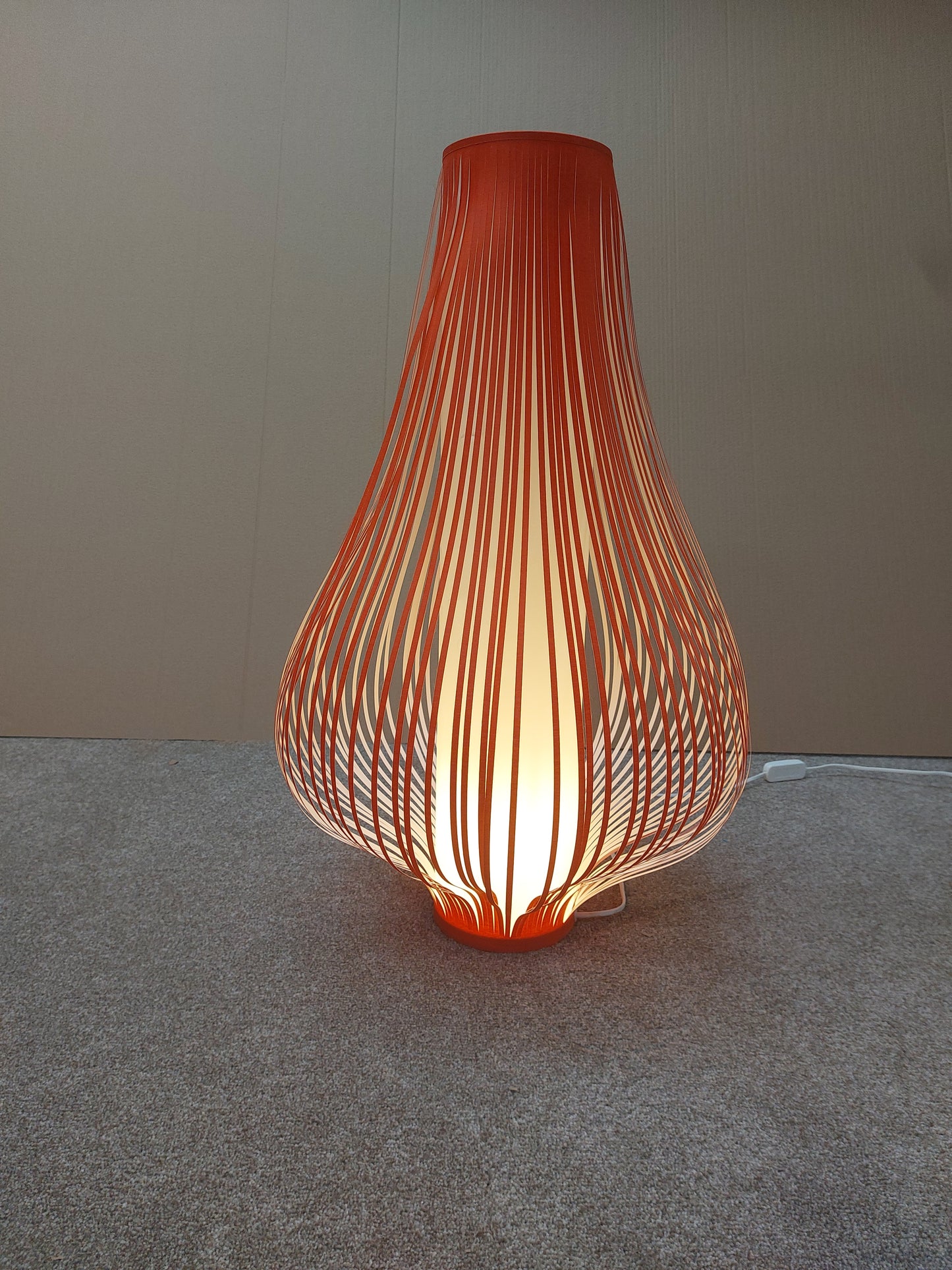 John Lewis & Partners Harmony Ribbon Large Table Lamp, Red