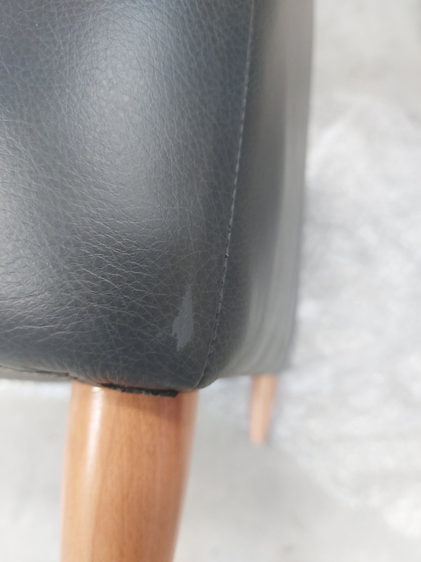 John Lewis Leather Armchair Bailey II Blue