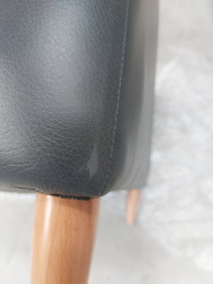 John Lewis Leather Armchair Bailey II Blue