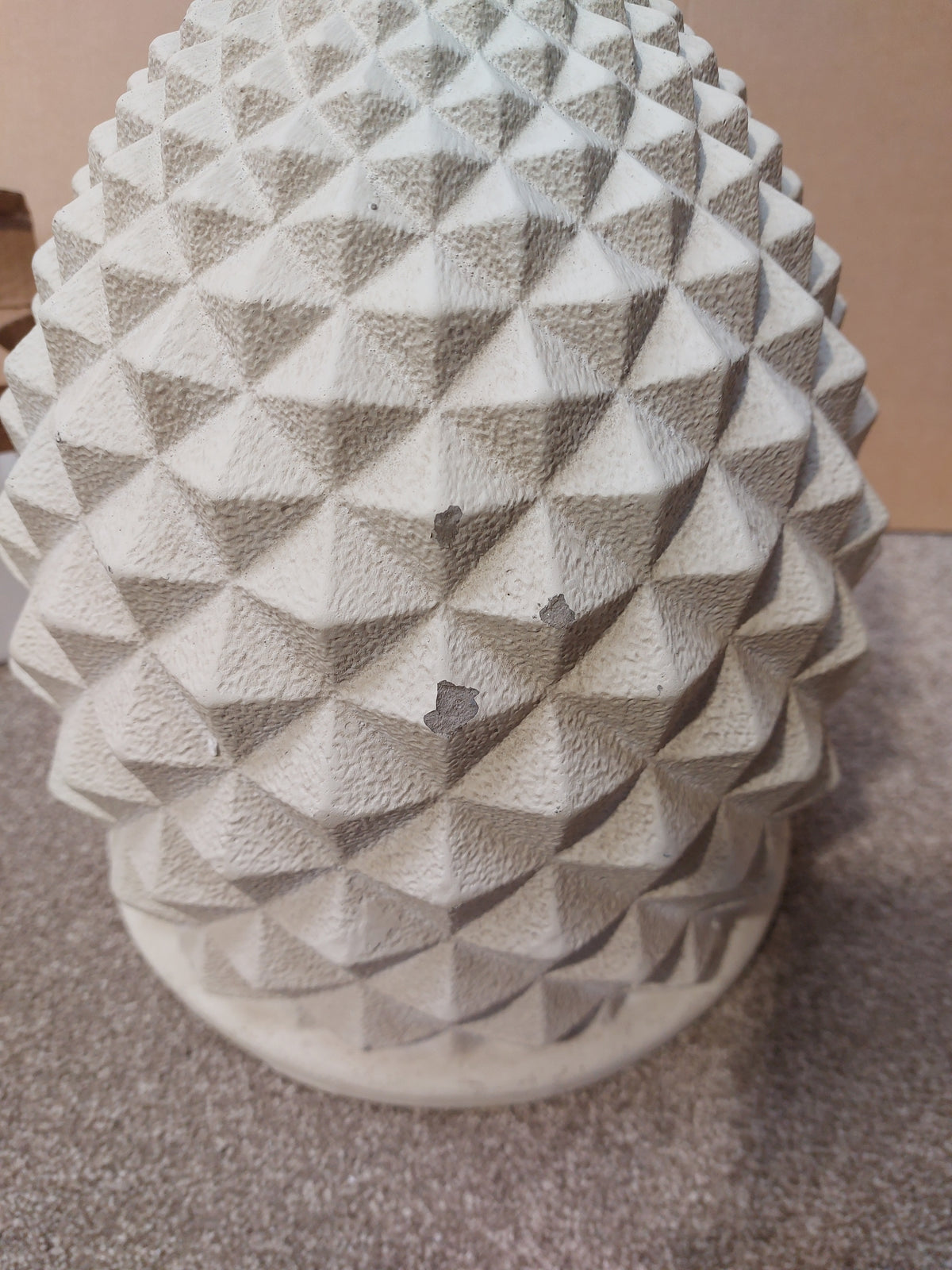 Kaemingk Artichoke Stone Effect LED Water Feature, White Natural