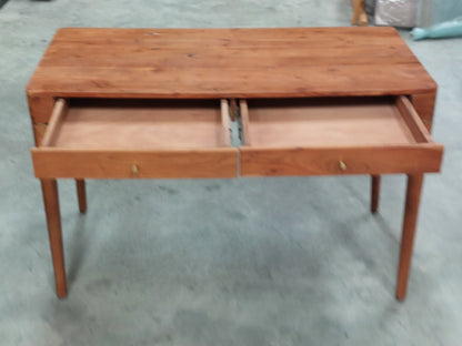 Swoon Bjorn Desk Dark Brown Acacia & Brass