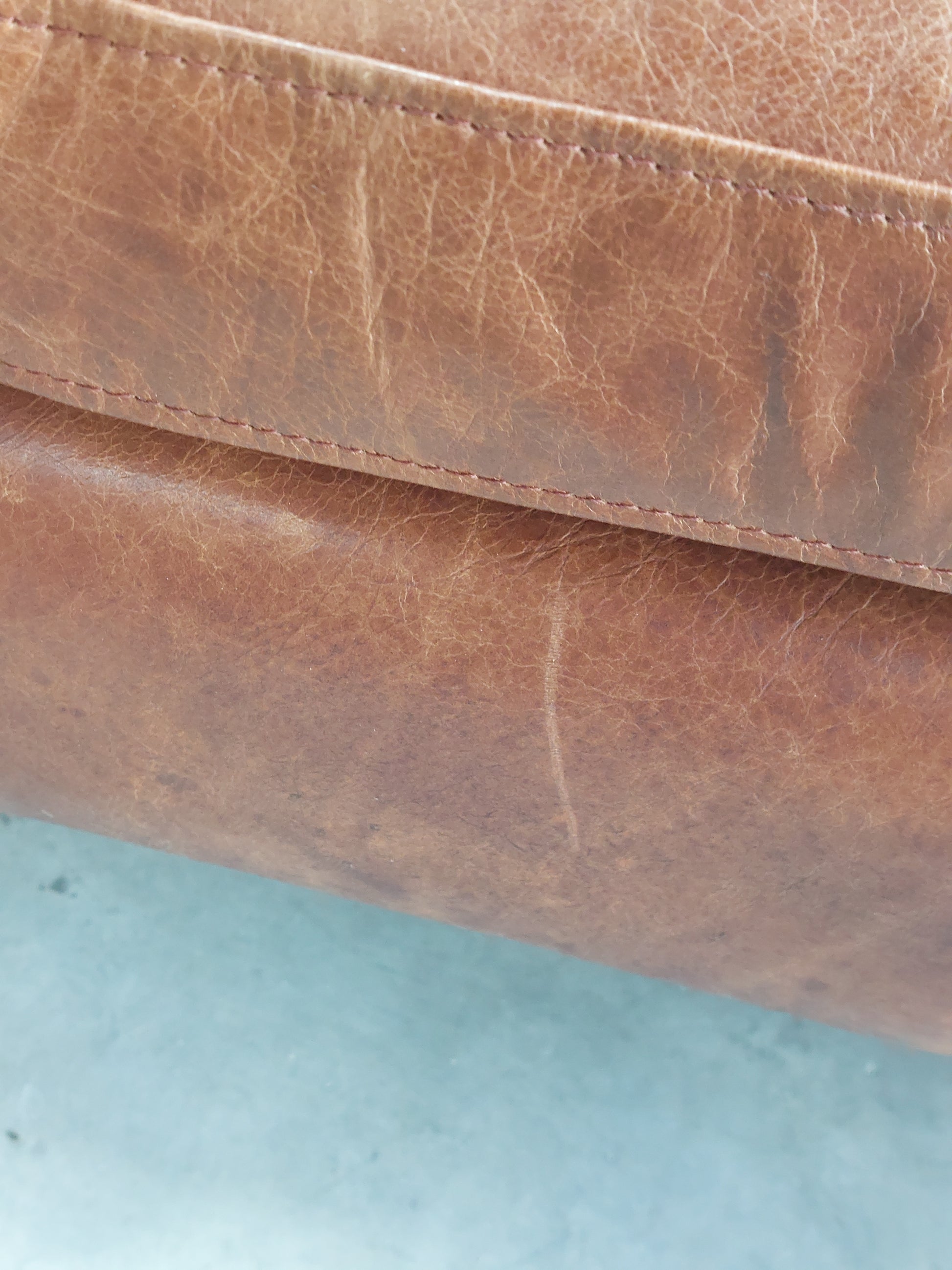 John Lewis Halo Groucho Medium 2 Seater Leather Sofa, Dark Leg, London Leather