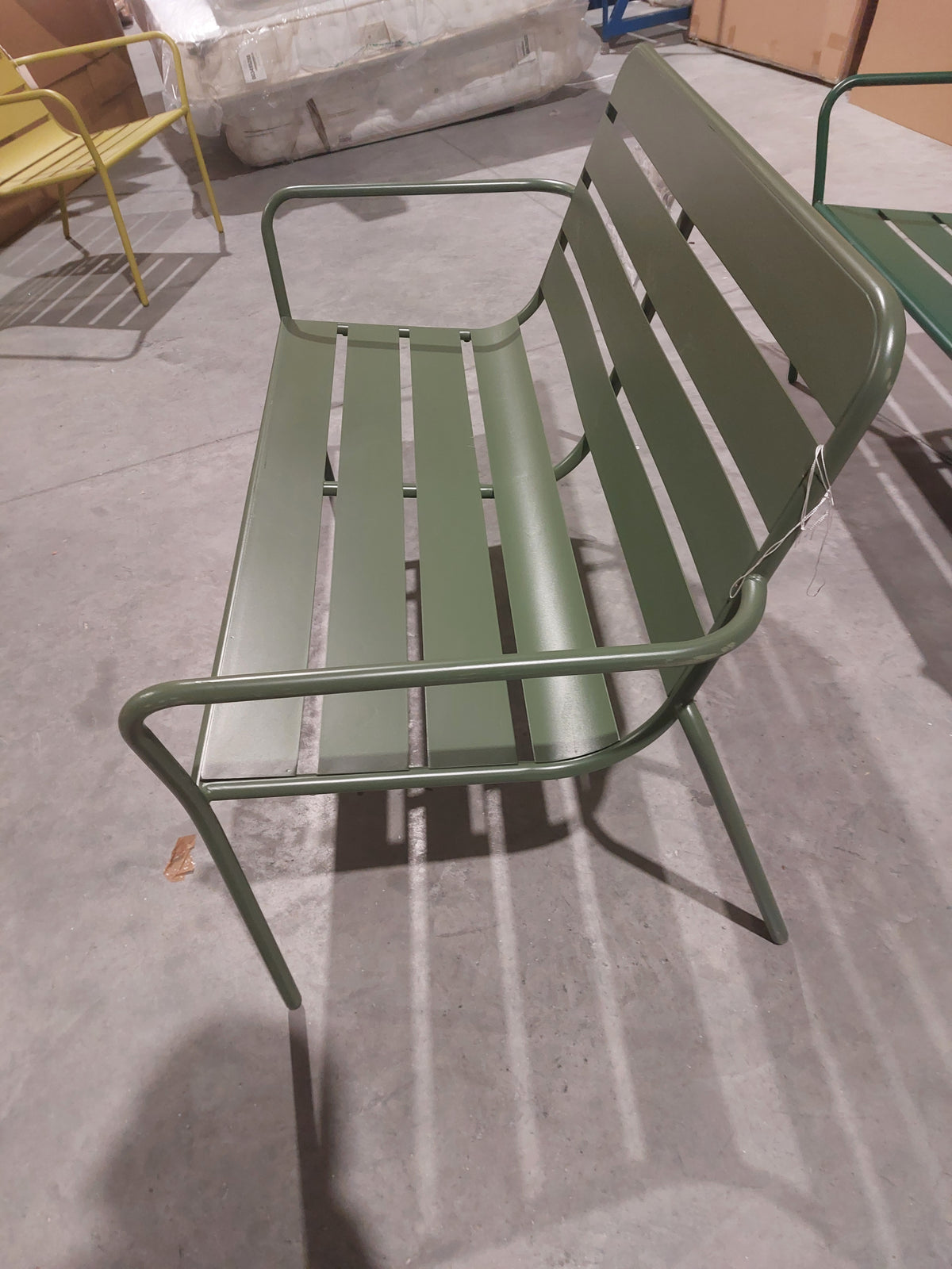 John Lewis Tri-Colour Metal Garden Furniture Set  2 Benches & 1 Armchair