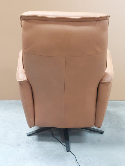 John Lewis Float Zero Gravity Power Recliner Leather Chair, Tan Leather