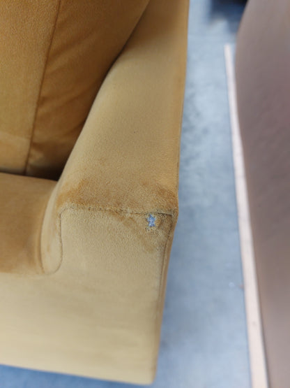 John Lewis Draper II Large 3 Seater Sofa Plush Velvet Honey
