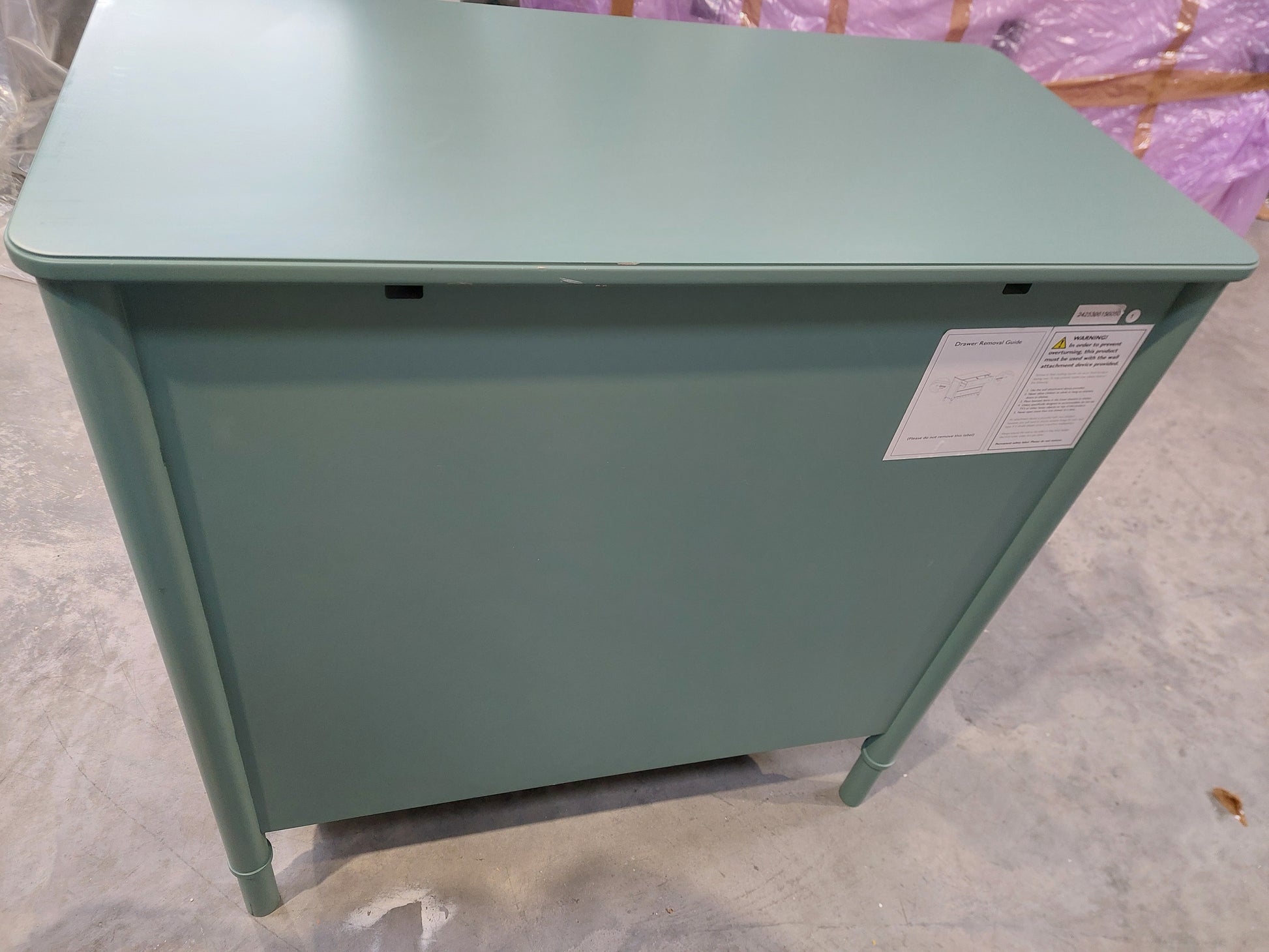 John Lewis Chest of Drawer Hem 3 Drawer Chest Green