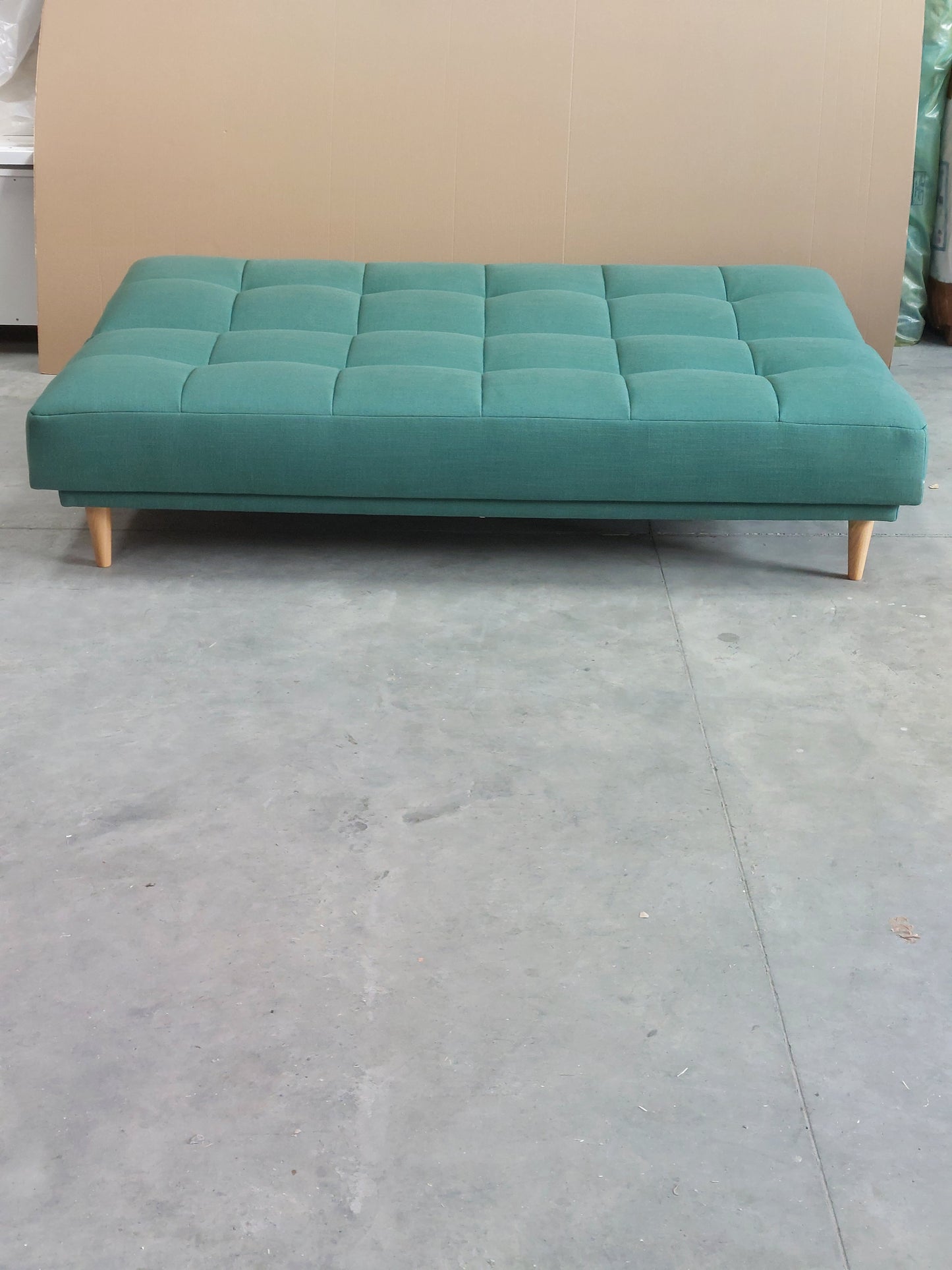 John Lewis Linear Medium 2 Seater Sofa Bed Relaxed Linen Nettle