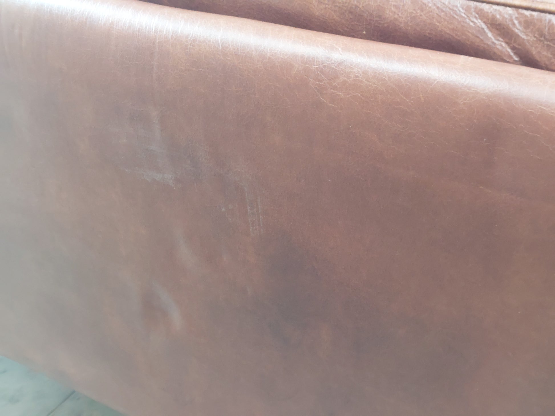 John Lewis Halo Groucho Medium 2 Seater Leather Sofa, Dark Leg, London Leather