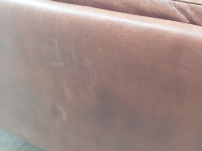 John Lewis Halo Groucho Medium 2 Seater Leather Sofa, Dark Leg, London Leather