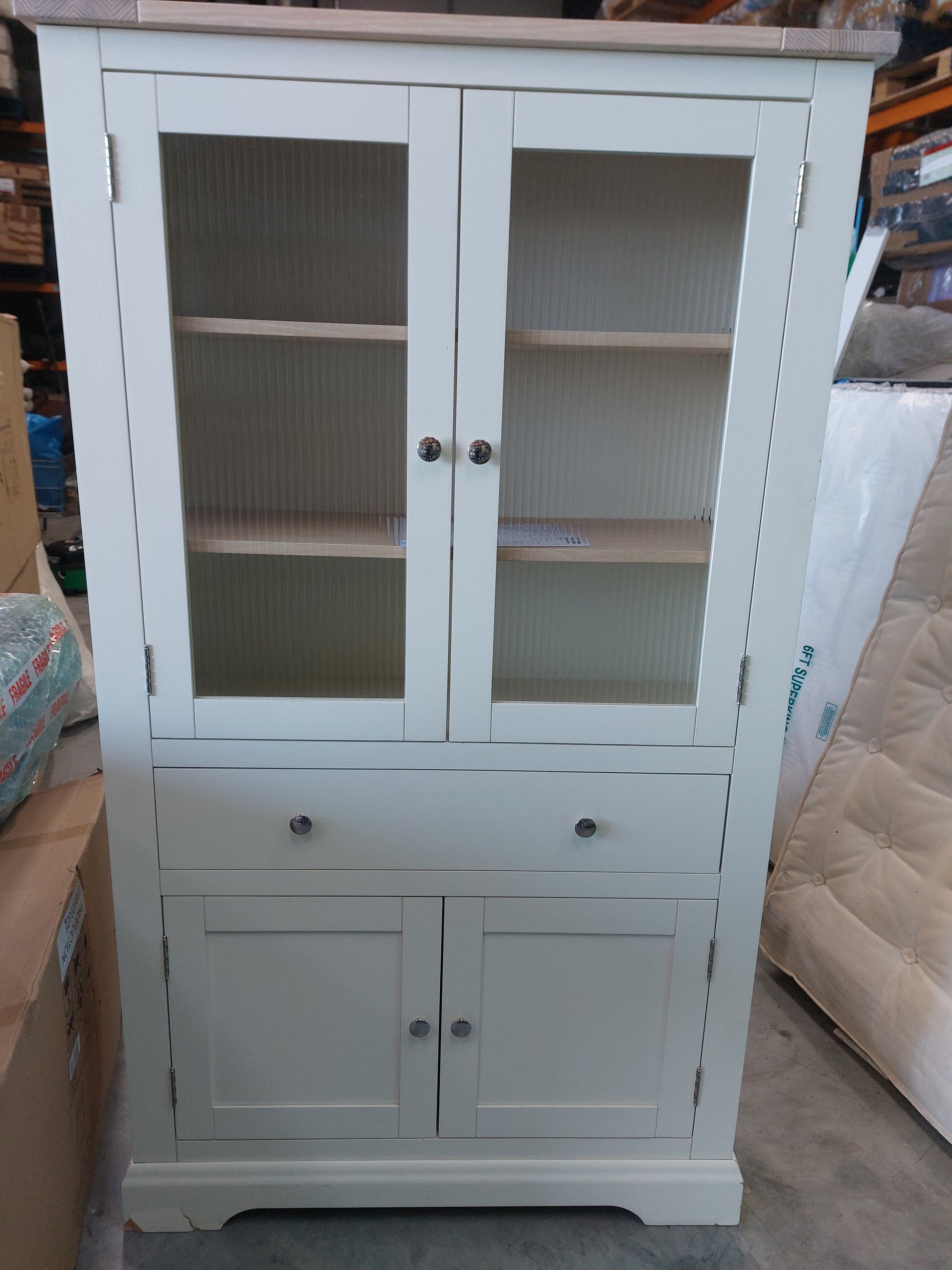 Laura Ashley Dorset Storage Cabinet White/Natural