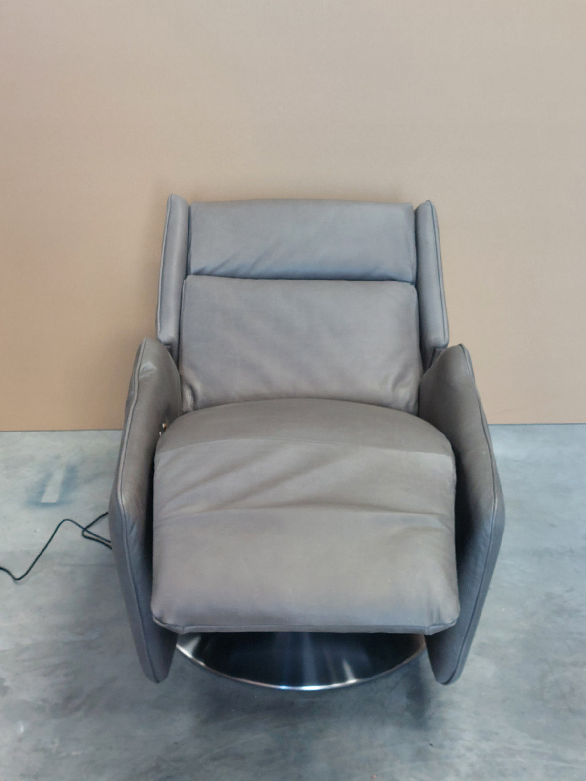 John Lewis Halo Capri Recliner Hand-Tipped Leather, Hot Pewter