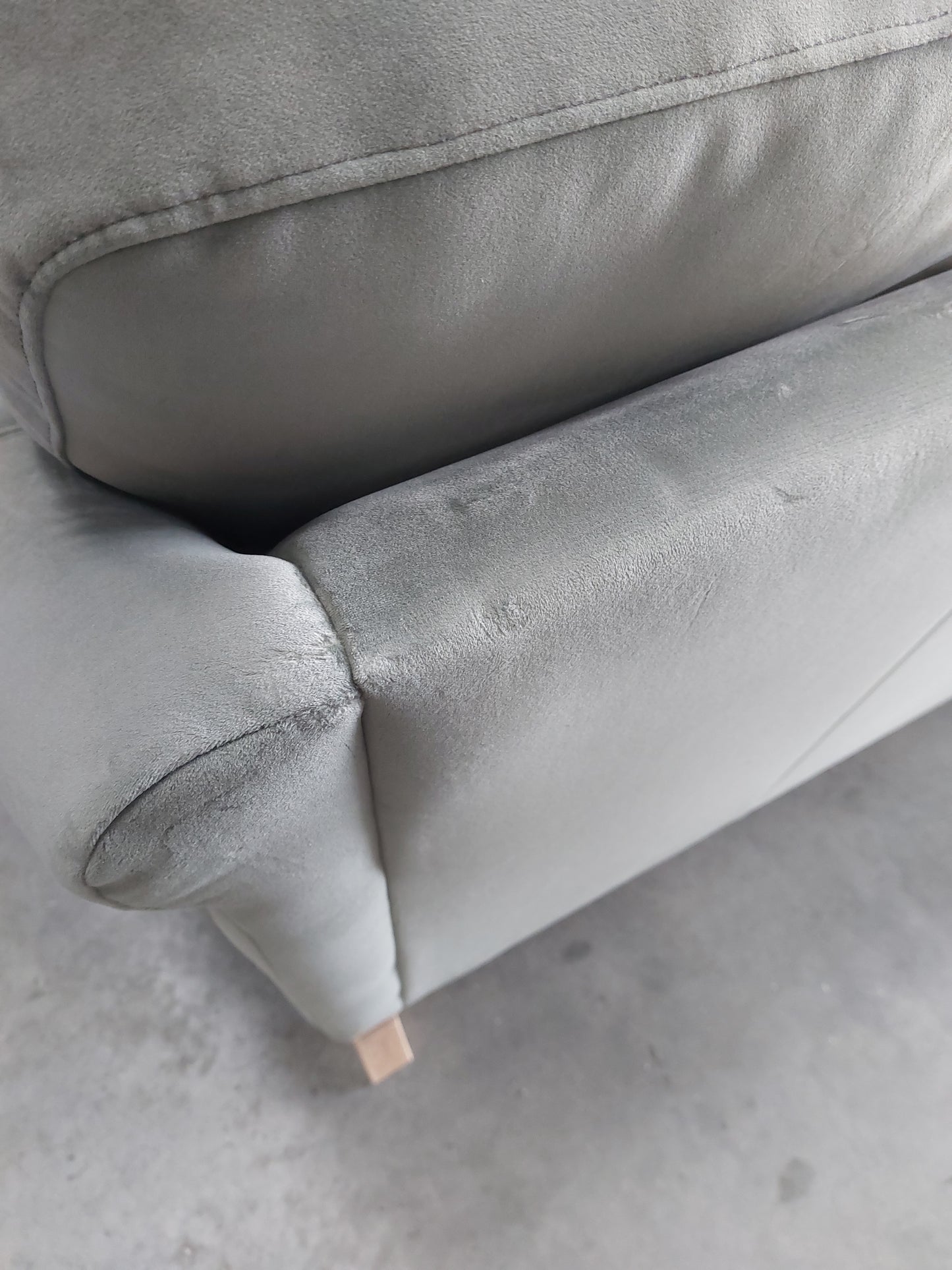 John Lewis Camber Large 3 Seater Sofa Velvet Myrtle Easy Clean Eco