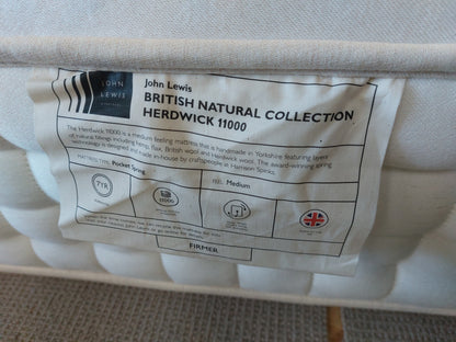 John Lewis British Natural Collection Herdwick 11000 Mattress, Firmer Tension, King Size