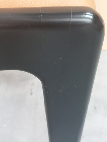 John Lewis West Elm Dunham Dining Chair in Black / Tan
