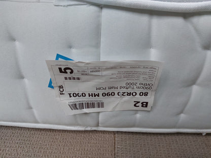 John Lewis Ortho Pocket Collection 2000 Pocket Spring Mattress, Medium/Firm Tension, Single