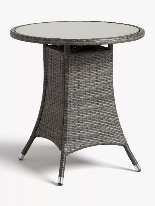John Lewis Alora Compact Garden Bistro Dining Table Brown/Grey