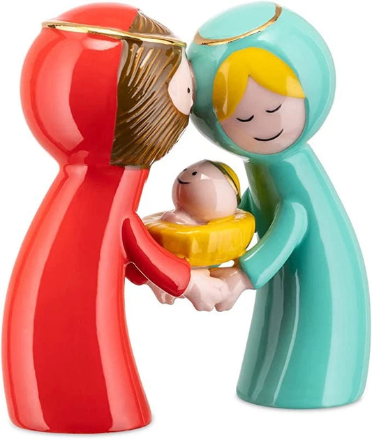 Alessi Happy Eternity Baby Figurines, Mary and Joseph in porcelain, collectable