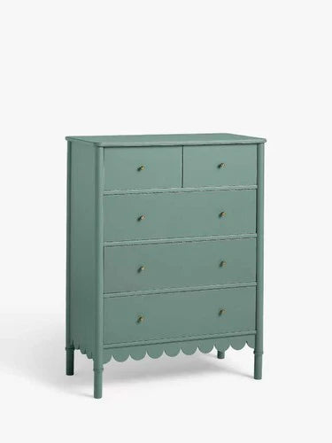 John Lewis ANYDAY Hem 5 Drawer Chest Green