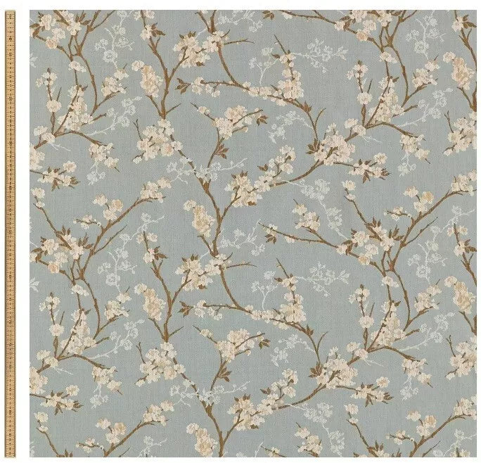 John Lewis Blossom Fabric, Duck Egg 2.2m