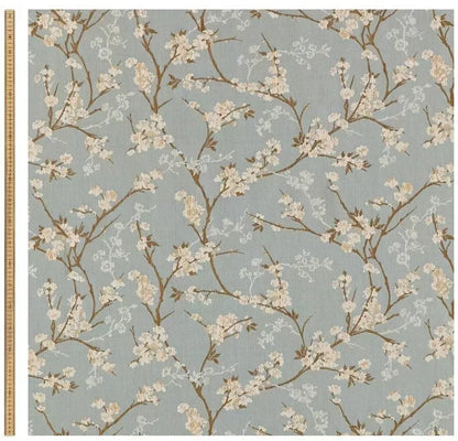 John Lewis Blossom Fabric, Duck Egg 2.2m