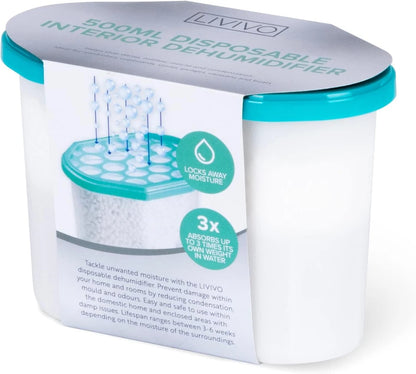 1-20 x 500Ml Interior Dehumidifiers- Helps Stop Damp Mildew Mould