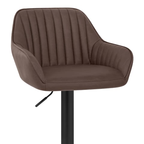 John Lewis Brooks II Gas Lift Adjustable Bar Stool, Set of 1 - Antique brown