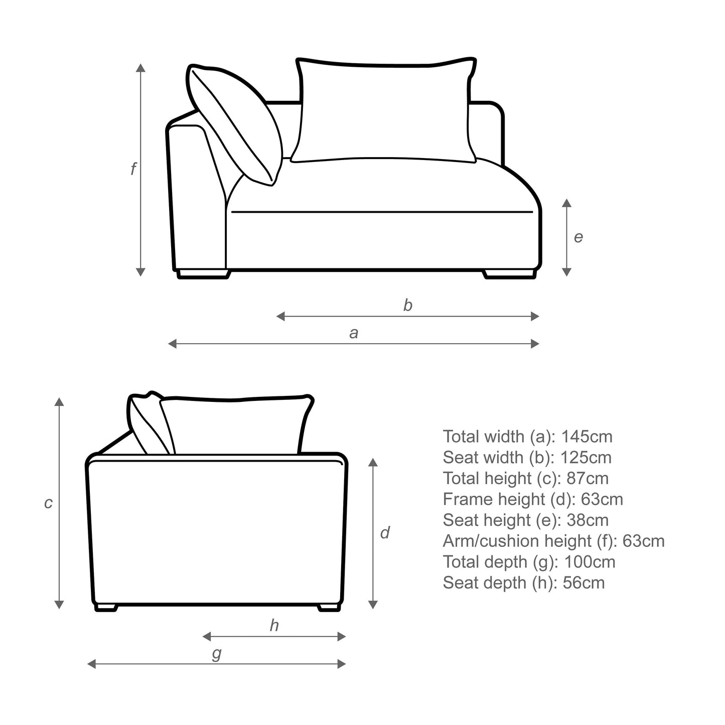 John Lewis Tokyo LHF Grand Modular Arm Unit